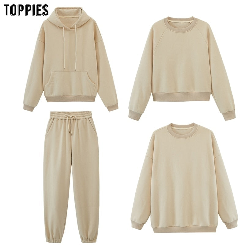 toppies Womens Tracksuits Hooded Sweatshirts 2020 Autumn Winter Fleece Oversize Hoodies Solid Pullovers Jackets Unisex Couple