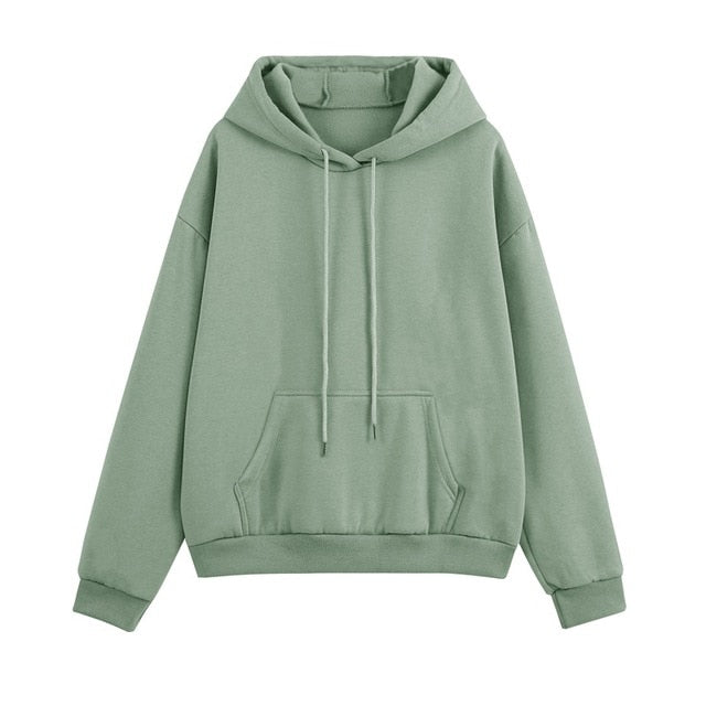 Women Tracksuits Autumn Winter Thick Fleece Warm Solid Suit 2 Pieces Sets Female Casual Long Sleeve Hooded Sweatshirt Outfit