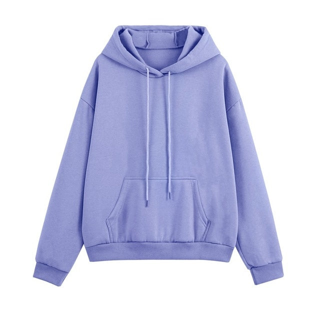 Women Tracksuits Autumn Winter Thick Fleece Warm Solid Suit 2 Pieces Sets Female Casual Long Sleeve Hooded Sweatshirt Outfit