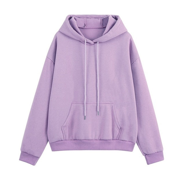 Women Tracksuits Autumn Winter Thick Fleece Warm Solid Suit 2 Pieces Sets Female Casual Long Sleeve Hooded Sweatshirt Outfit